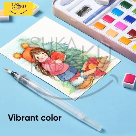 

ready GIORGIONE Solid Watercolor Paint Set 36 Warna Pearlescent Starry Cat Air