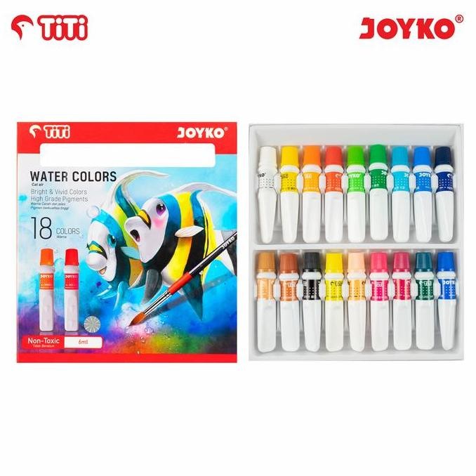 

ready Joyko TITI 18 Water Colours / Cat Air 18 Warna WC-6ML-18