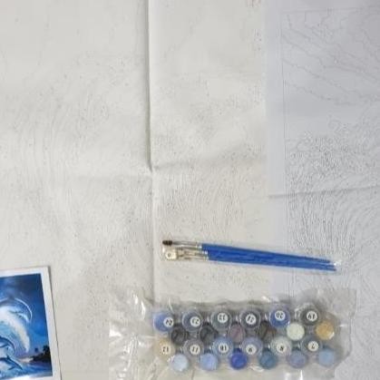 

ready METH LANDSCAPE B PAINT BY NUMBER PAINTING NUMBERS DIY LUKISAN ACRILYC PARIS ALAM ART SET KOI POHON