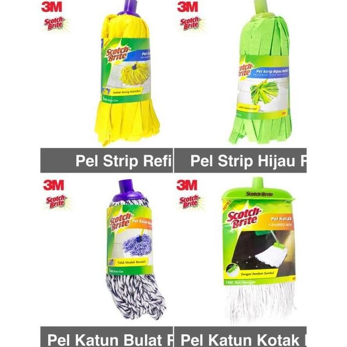3M Scotch Brite Refill Pel Strip Kuning & Hijau Sumbu Bulat & Kotak murah