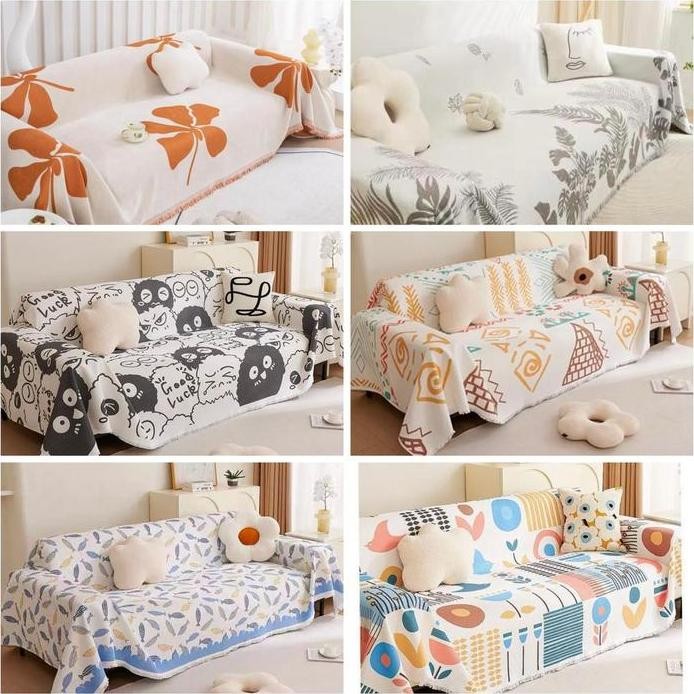 ready sarung sofa / selimut sofa / cover sofa / penutup sofa Kain Modern