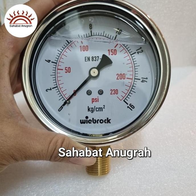 16 bar Pressure gauge 4 inch wiebrock