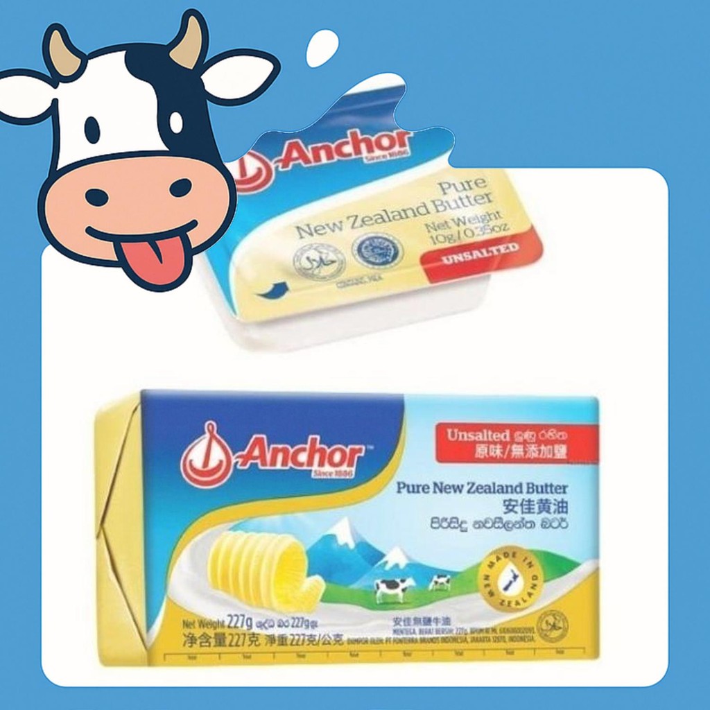 

Terbaru Butter Anchor Unsalted New Zealand - Minidish Isi 10 & Butter 227Gr