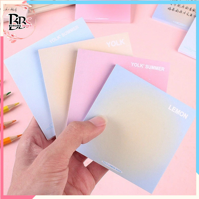 

BORES Sticky Notes Gradasi Lucu Polos 50 Lembar Memo Tempel Gradasi Warna-Warni 50Lembar Tempelan Kertas Catatan Memo Bookmark Notepad Alat Tulis Kantor Sekolah