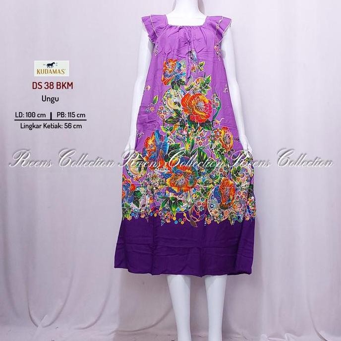 ready stock Daster 38 Batik Kuda Mas | Daster Yukensi Karet Dada LD 100 cm murah