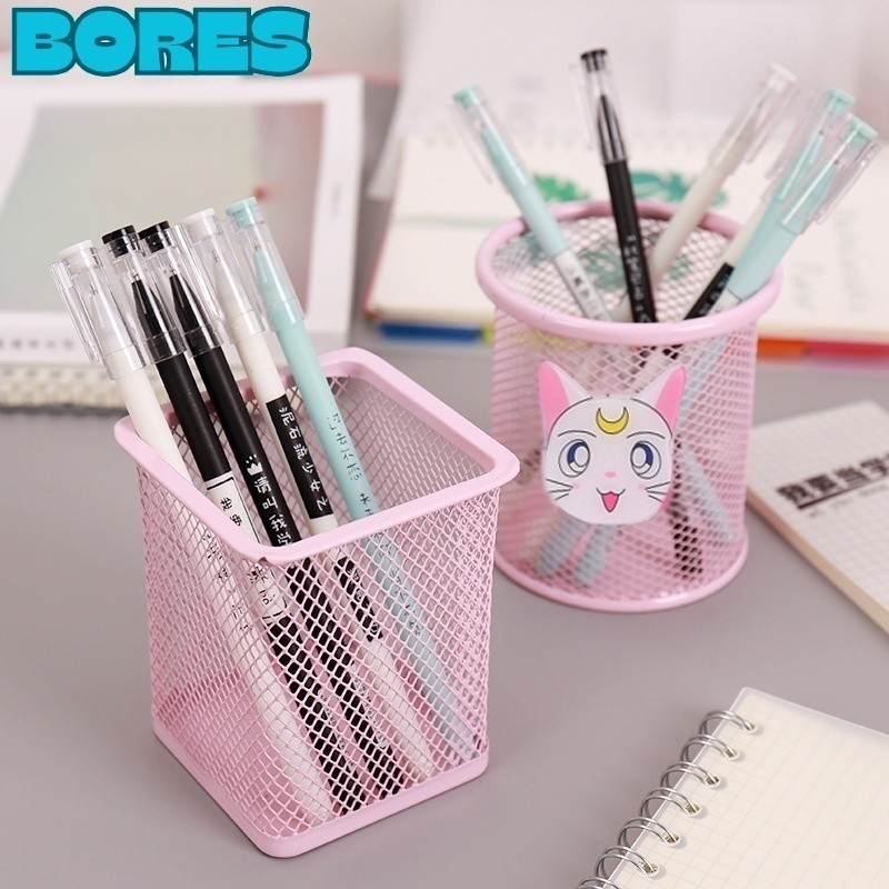 

BORES Pen Tinta Gel Mekanik Ujung Lancip Pena Gel 0.5mm Bolpoin Warna Hitam Pulpen Aksen Japanses Alat Tulis Kerja