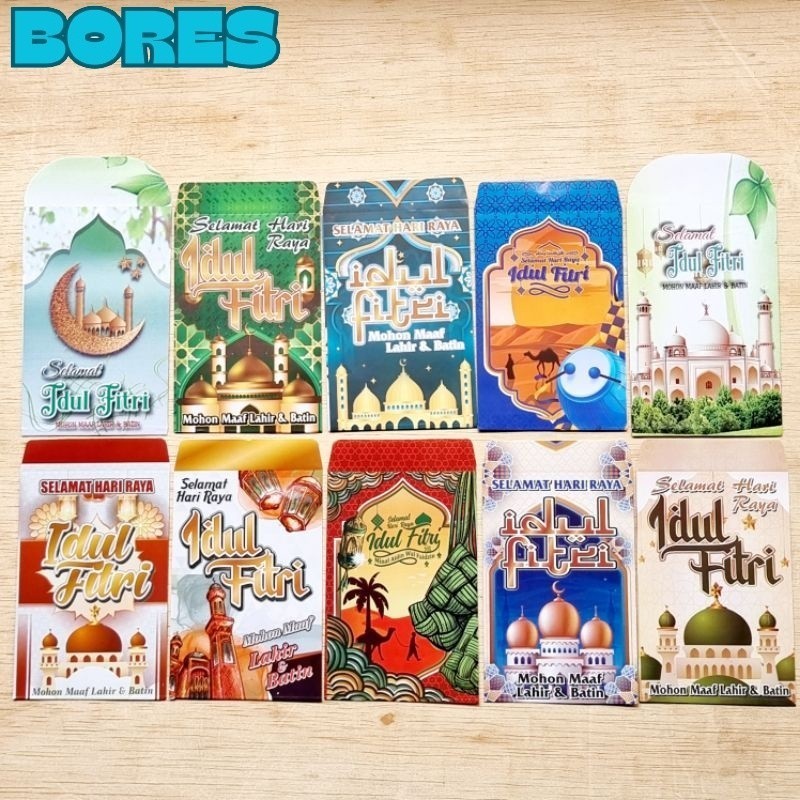 

BORES Amplop Lebaran Karakter Kartun Isi 5Pcs Ukuran Kecil Amplop Lebaran Idul Fitri Motif Uang 5 Pcs Ukuran Besar Amplop THR Murah