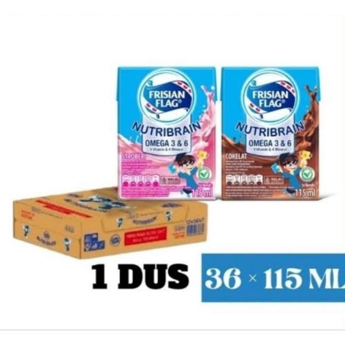 

(Expert) Frisian Flag Nutribrain Milky Susu 115ml 1 Dus Isi 36 Kotak Cokelat Strawberry All Variant