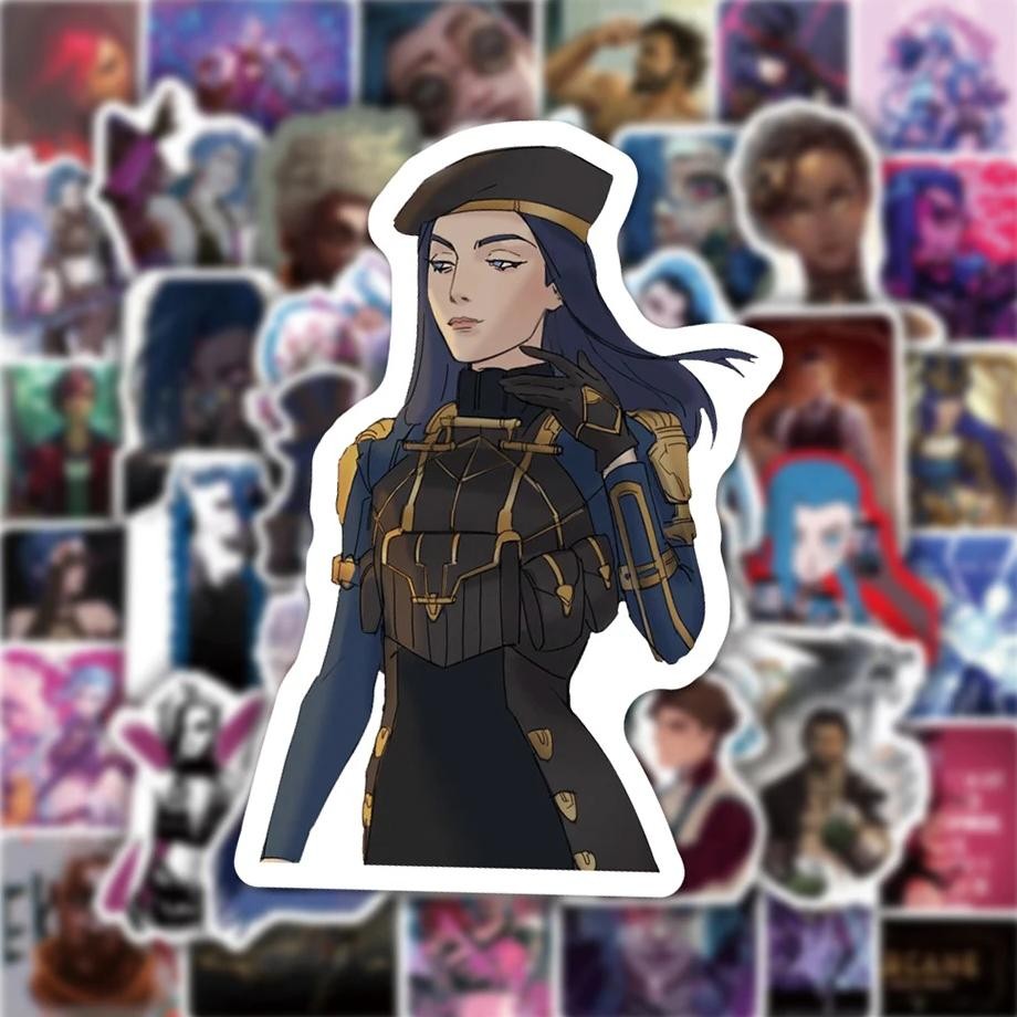 

50/100/500PCS Movie Arcane: Battle of Two Cities Creative Graffiti Notebook Computer Scrapbook Anime Powder Sticker Wholesale