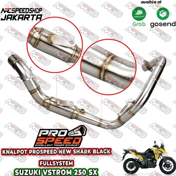 Murah Knalpot Prospeed Shark Black V-Strom V Strom 250 Sx  Vstrom Fullsystem