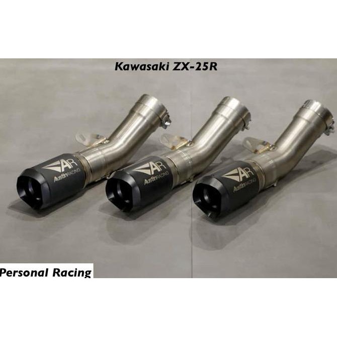 Promo Knalpot Austin Racing Gp1R Black Ceramic Laser Etched Kawasaki Zx 25 R