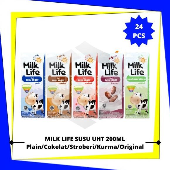 

(Expert) MILK LIFE Susu UHT Original/ Laktosa 200ml x 24 pcs (1 Karton)