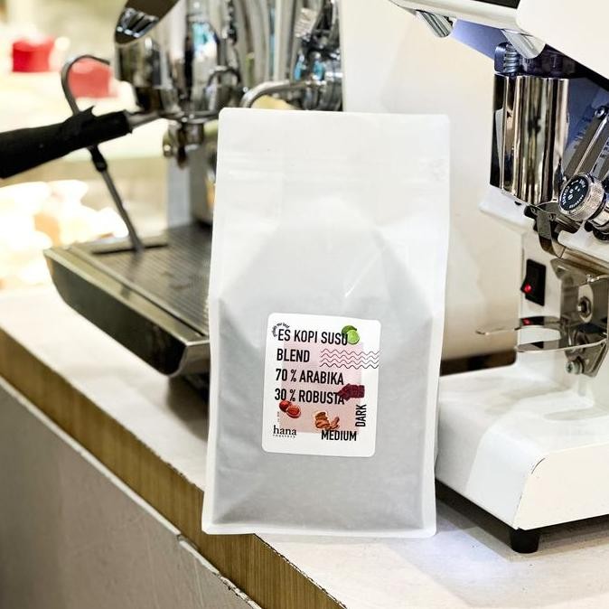 

[[ VELCRO / BLEND ES KOPI SUSU - 70/30 ARABIKA ROBUSTA - 200 GRAM - BIJI ESPRESSO ROAST - HANA ROASTERY BEST SELLER