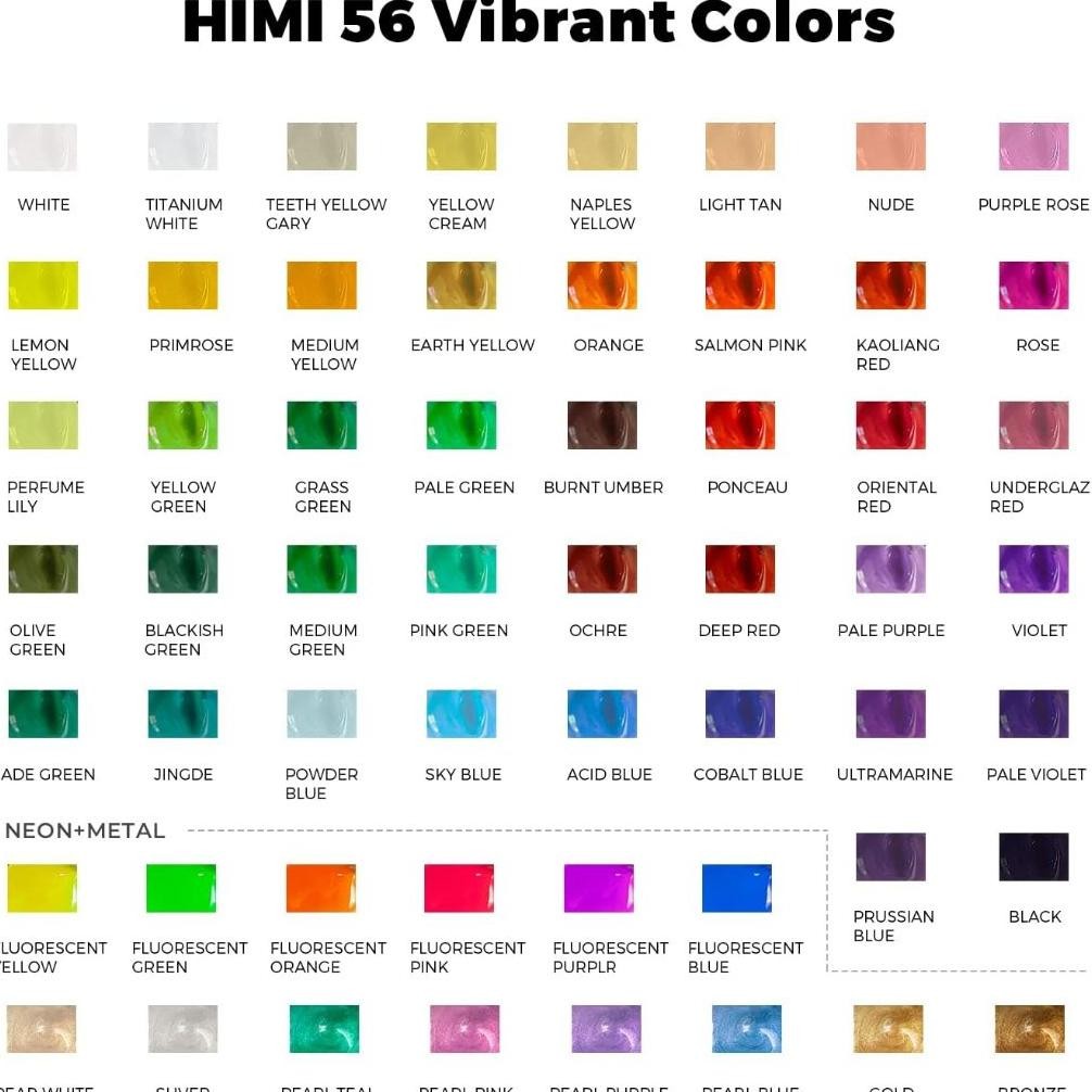 

HIMI Gouache Paint / Cat Lukis Gouache 56 Warna 30ml Terlaris