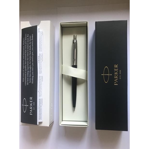 

Pulpen Parker Jotter Spc Hitam - Ballpoint Chrome Trim Klip Silver Original