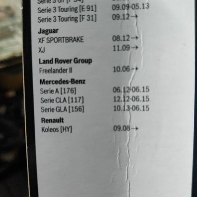 Wiper Blade GLA CLA A200 w117 w156 Frameless Bosch / Wiper Mercy