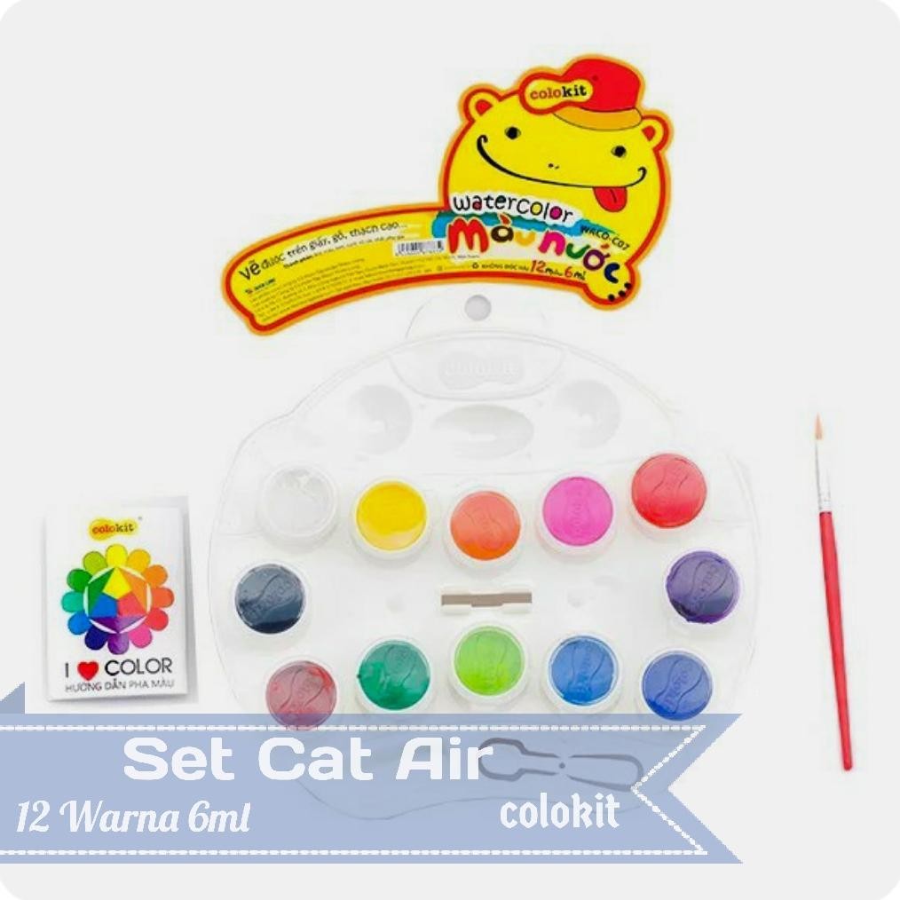 

Set Car Air Color Kit Water Color 12 Warna 6ml Colokit Terlaris