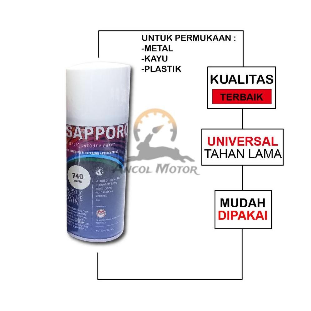 

Sapporo 740 White Cat Semprot Saporo Paint Putih Standar Terlaris
