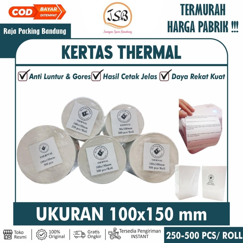 

Kertas Thermal 100x150 mm Isi 250-500 Lembar Per Roll | Label Thermal | Kertas Printer Thermal | Stiker Cetak Resi Pengiriman | Label RB07