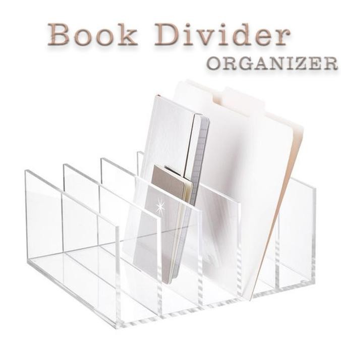 

Acrylic Book Divider - Stand Penahan Pembatas Sekat Buku Akrilik RB07