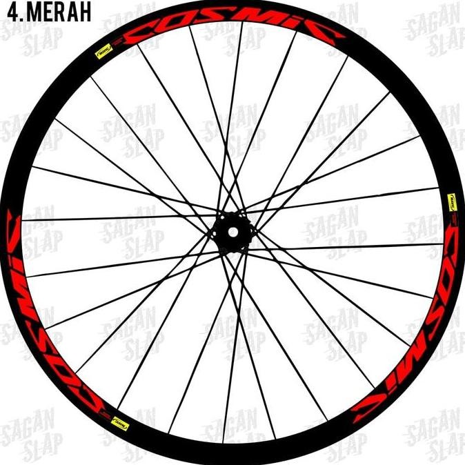 Stiker Decal Rims Mavic Cosmic Lebar Sticker 2 Cm Rims 700C Kualitas Terbaik Harga Termurah