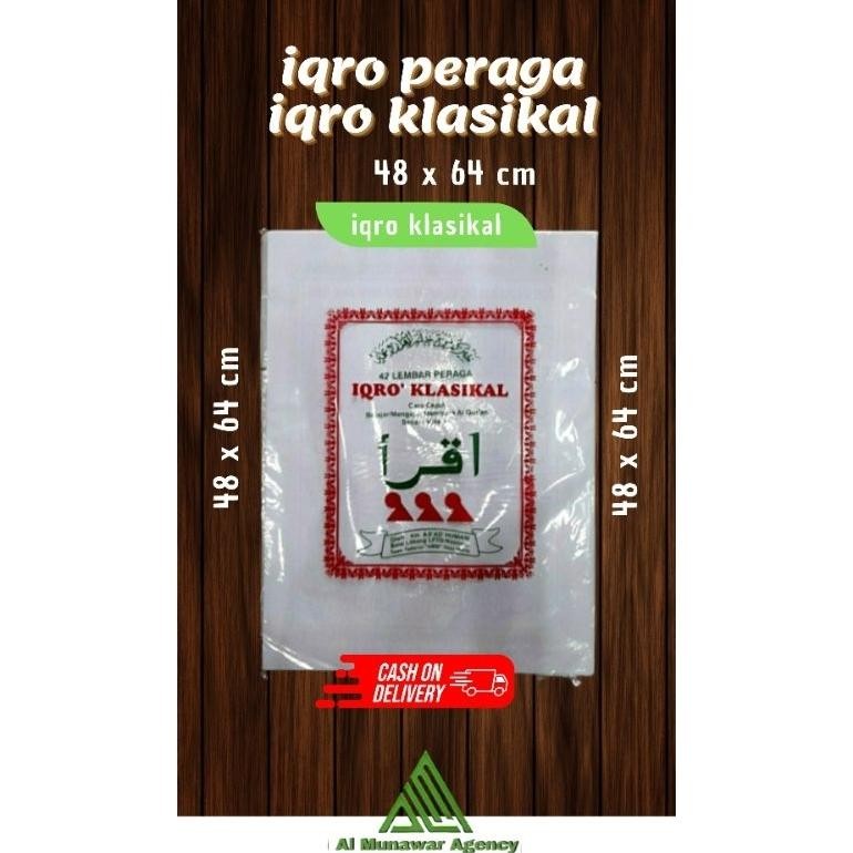 

Iqro klasikal (peraga), 42 lembar , Uk 48 x 64cm RB07