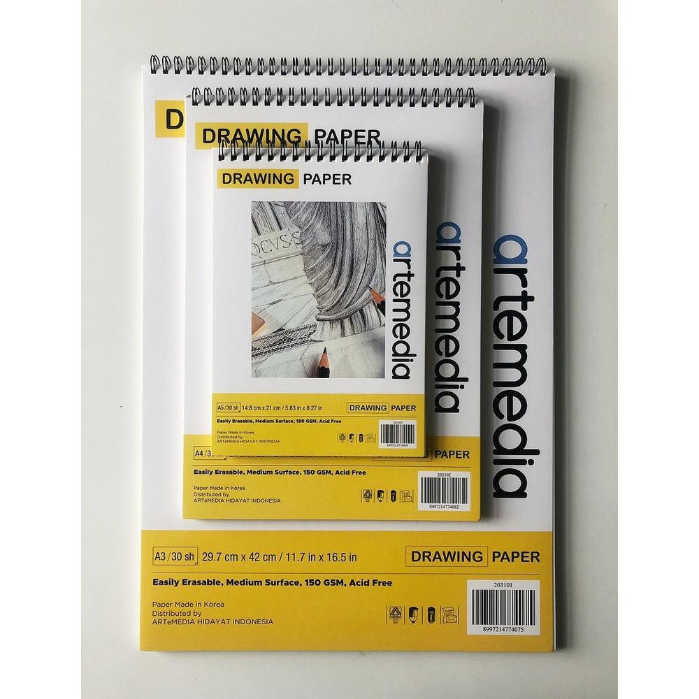 

Artemedia Drawing Paper Book Ukuran A3 - A4 - A5 / Sketch Book Artemedia 30 Sheet RB07