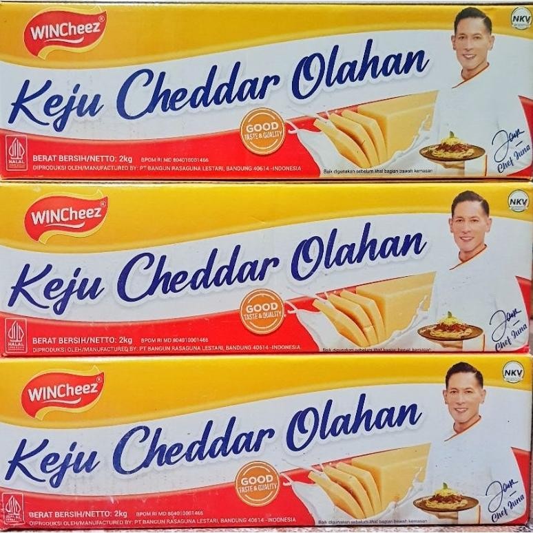 

Baru Keju Wincheez Cheddar Blok 2kg Tahan Lama & Gurih