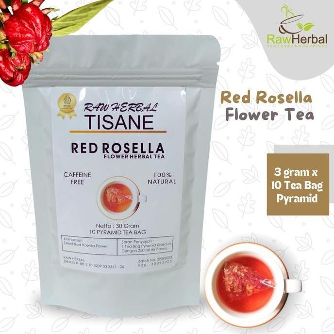 

SALE!!! Red Rosella Flower Tea / Tea Bag Pyramid (3gr x 10 Tea Bag Pyramid)