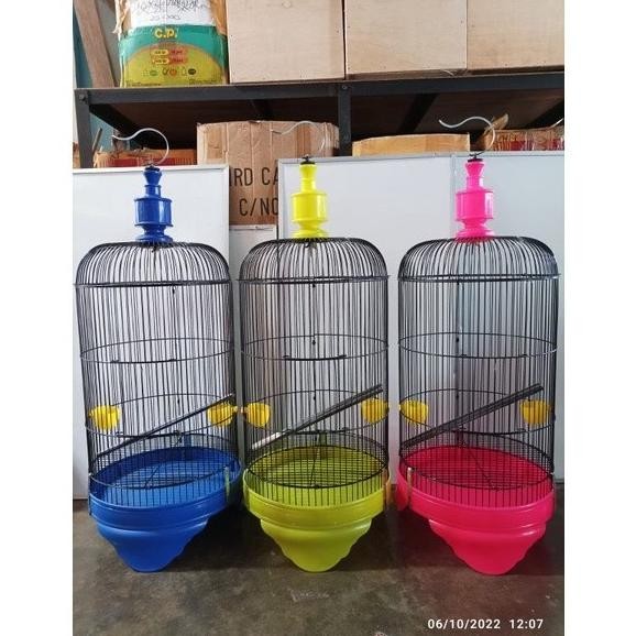 READY STOCK READY SANGKAR LOVEBIRD LENGKAP TEBOK PVC WARNA T3 KANDANG BESI KAPSUL BURUNG KONIN TRUCU