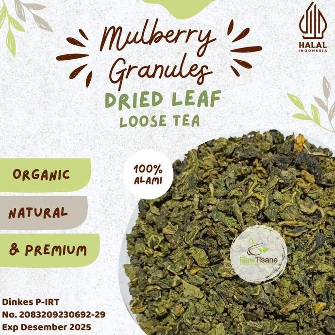 

SALE!!! Mulberry Leaf Granules / Teh Daun Murbei Premium Quality - 25 Gram