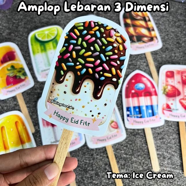 

(100pcs) Bahan Amplop Lebaran Ice Cream 2025 / Agpau THR Unik / Amplop Lebaran. Idul Fitri 2025 / Amplop Ice Cream / Es Krim Viral RB07