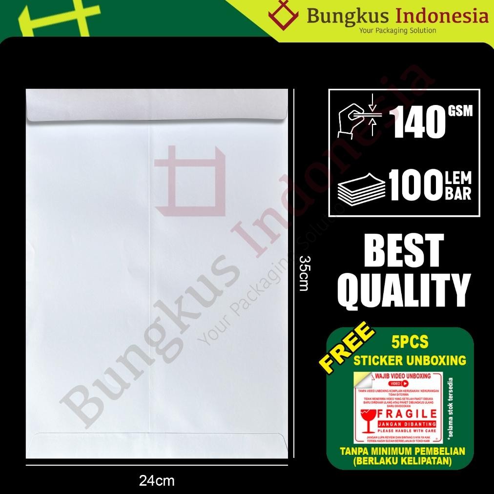 

Baru Amplop Folio Putih 140gr Amplop Tanpa Tali untuk Surat/Dokumen