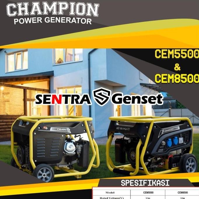 

Terlaris Genset 3000 Watt 100% Tembaga Champion Cem 5500
