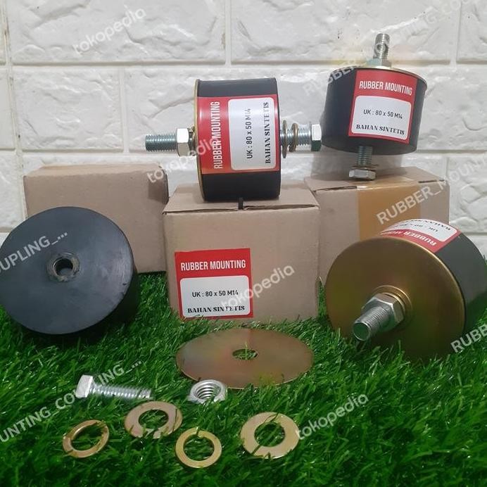 

Terlaris Rubber Mounting Genset Fulset. Uk 80X50 M12 . M14