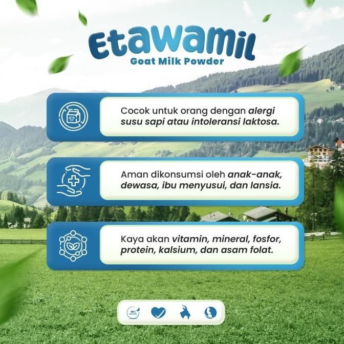 

(Expert) ETAWAMIL Susu Kambing Etawa Bubuk - Rasa Original Enak Sehat Halal BPOM 500 gram