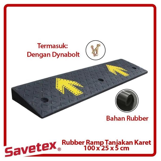 

Terlaris Rubber Ramp / Tanjakan Karet Miring / 100 X 25 X 5 Cm