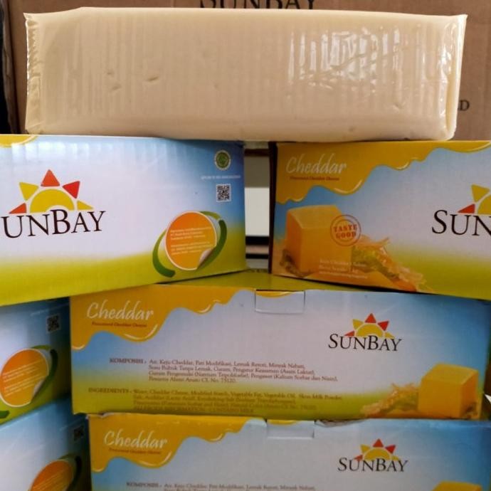 

Baru Keju Cheddar Sunbay 2kg - Keju MPD untuk Masakan & Topping Halal