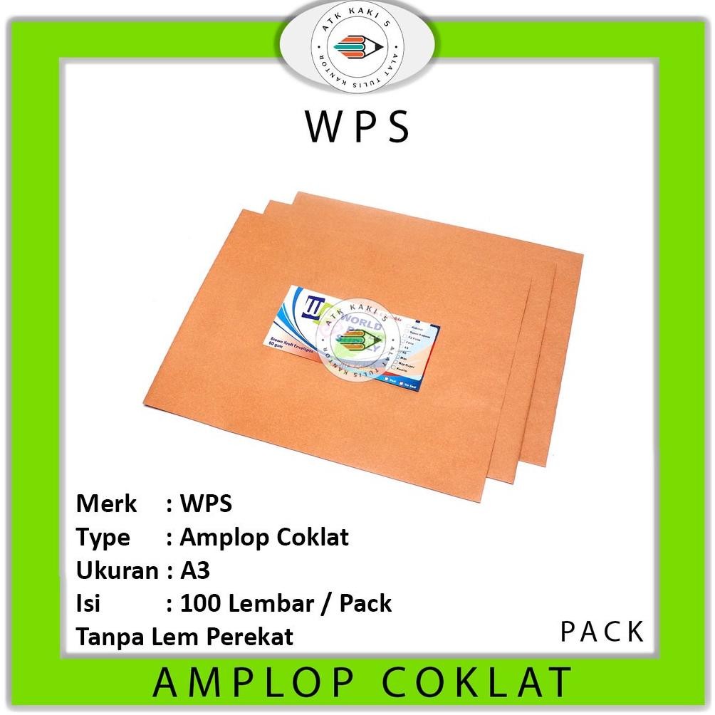 

Baru Amplop Coklat Polos A3 WPS - Pack Isi 100