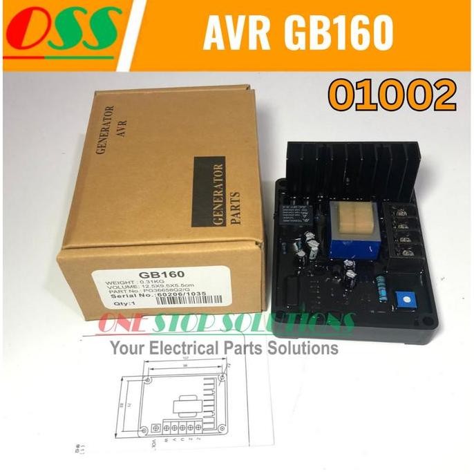 

Terlaris Avr Gb160 Genset Brush 1 Phase - Gb 160 Gb-160 Generator Brostel Arang