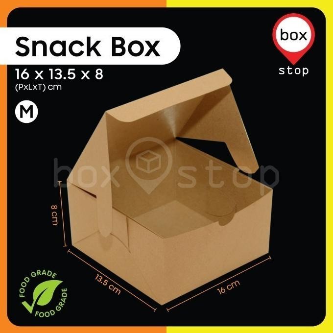 (Expert) Kotak Snack Box - Dus Katering Catering - Box Kue - 16x13.5x8 cm