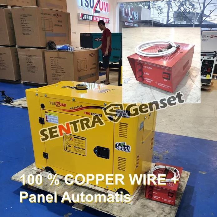 

Terlaris Genset Silent 7000-7500 Watt + Panel Automatis. Tsuzumi Tdg 10000 S