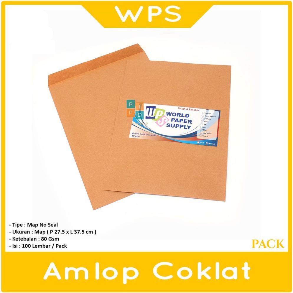 

Baru Amplop Coklat Folio Tanpa Seal 27.5x37.5cm WPS 1 Pack