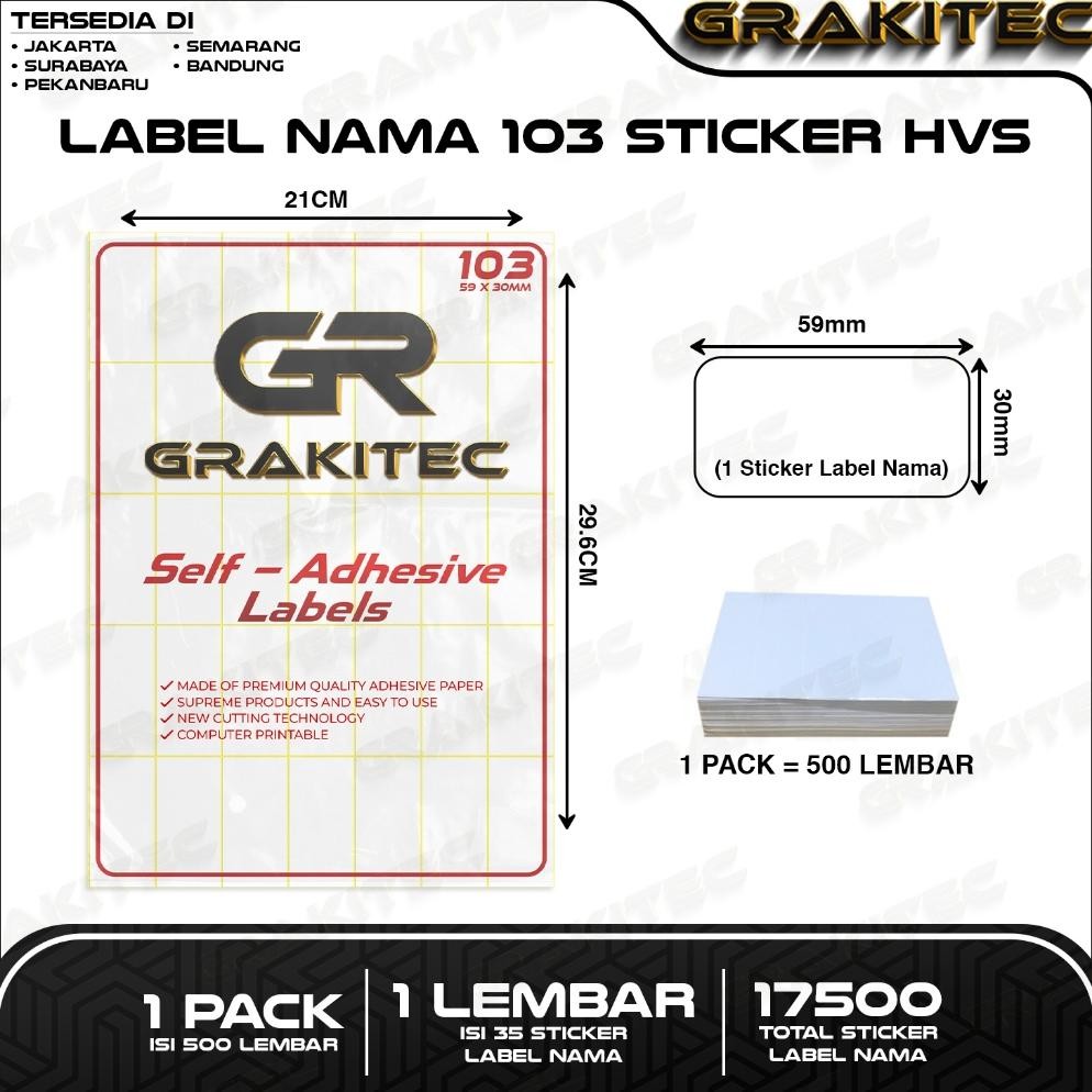 

Sale! Label Nama Undangan 103 - Sticker Hvs Isi 500 Lembar/Pack (Ukuran Kecil)