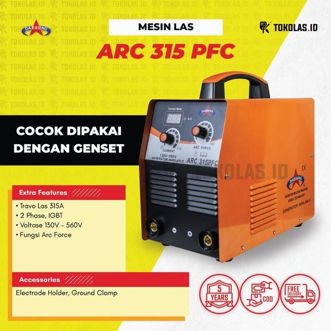 

Terlaris Mesin Travo Trafo Las Mma Stick Inverter Welding Daesung Arc 315 Pfc Igbt Genset Generator Korea Arc Force