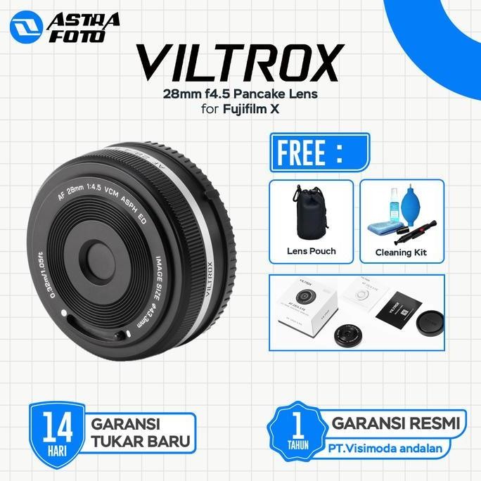 VILTROX 28MM F4.5 PANCAKE LENS FOR FUJIFILM X MOUNT LENSA KAMERA GARANSI RESMI