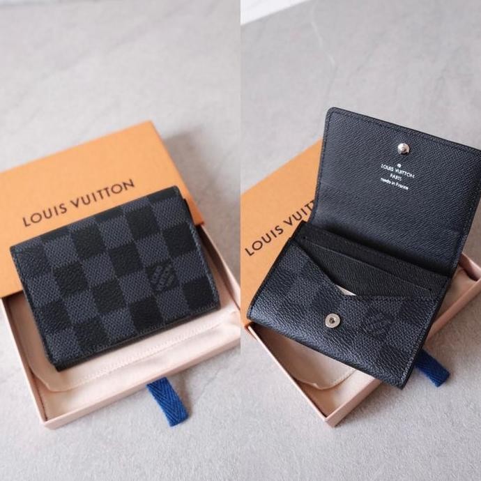 Murah Louis Vuitton Lv Card Envelope Wallet / Case / Holder Damier Graphite