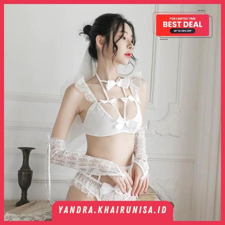 LINGERIE SEXY HALLOWEEN BAJU TIDUR RENDA TEMA PERNIKAHAN LINJERI MALAM PERTAMA COSTUME PENGANTIN WAN