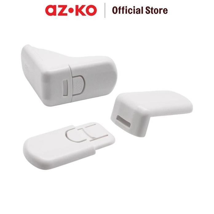 

Terlaris Azko Kindla 7.5X7.5X4.1 Cm Set 2 Pcs Pengunci Laci Penyimpanan - Putih Safety Lock Drawer Pengunci Pengaman Pintu Laci Perlengkapan Keamanan
