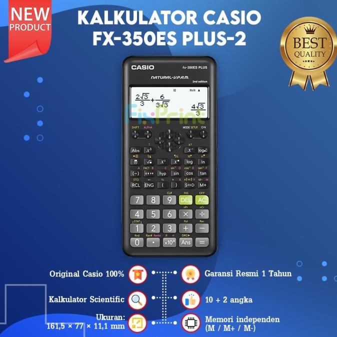 

restock Kalkulator Scientific FX 991ID PLUS-2 Casio Calculator Ilmiah Original